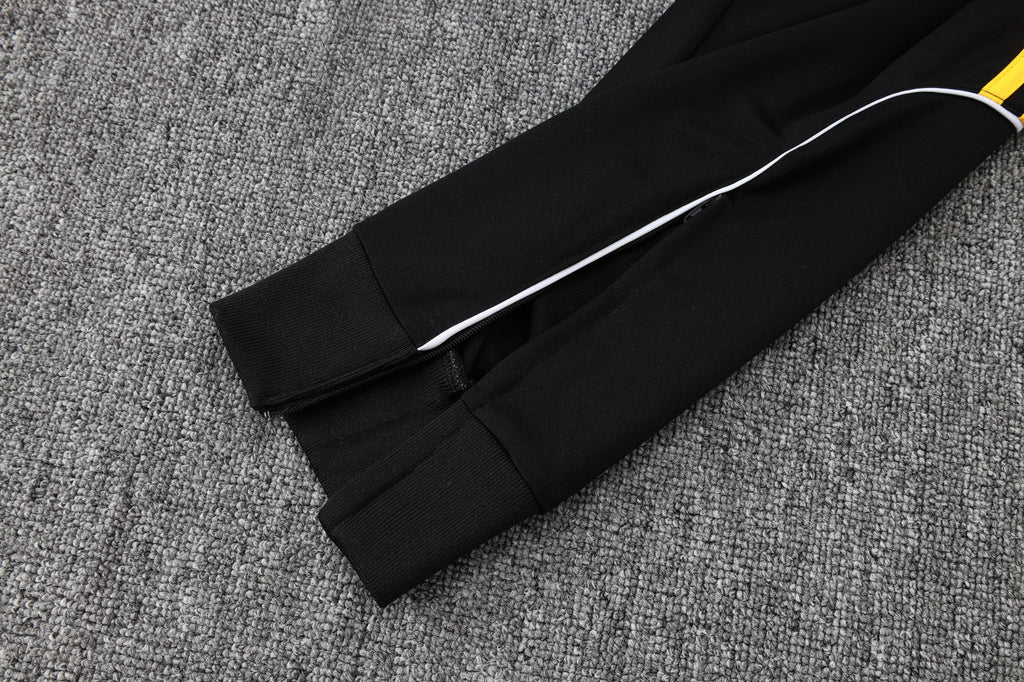 2025-26 Real Madrid Long zipper Black-Gold training suit S-2XL