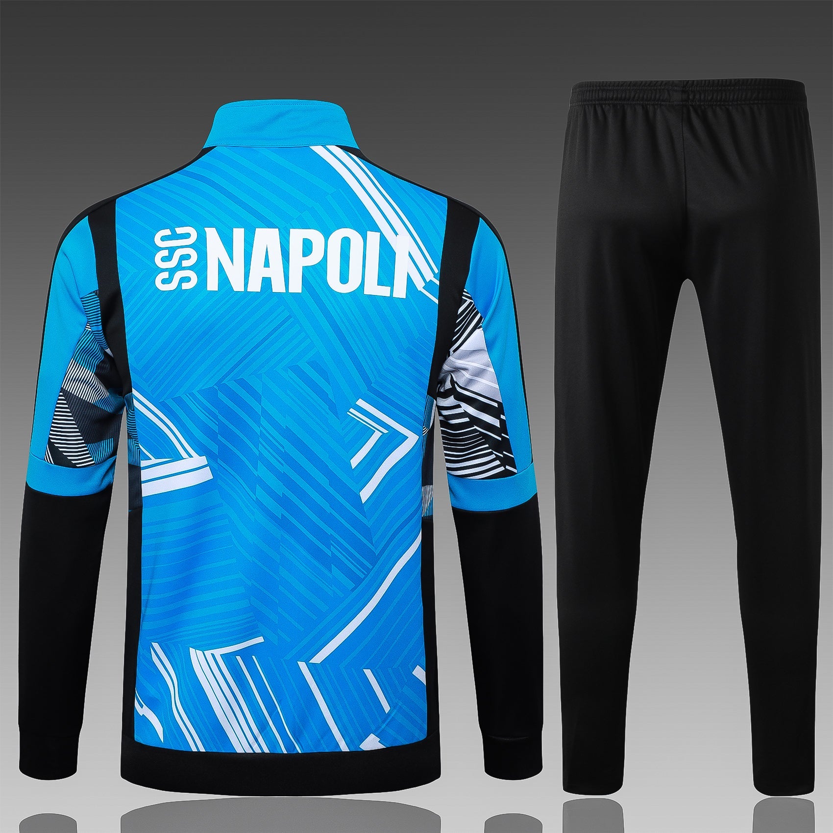 2024-25 Napoli Lake Blue Inkjet Long Pull Training Suit S-2XL