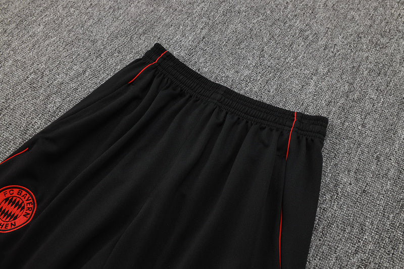 2025-26 Bayern Munich Black-White Adult long pull training suit S-2XL