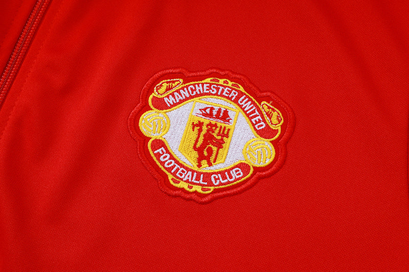 2025-26 Manchester United Red Adult long pull training suit S-2XL