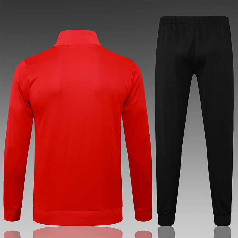 2025-26 Manchester United Red Adult long pull training suit S-2XL