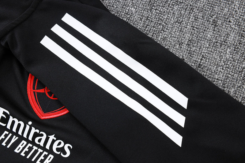 2025-26 Arsenal Black-Red-Green Adult long pull training suit S-2XL