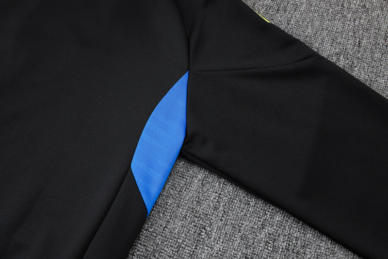 2025-26 Manchester United Black Adult long pull training suit S-2XL