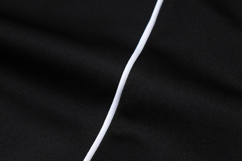 2025-26 Real Madrid Black-Yellow Adult long pull training suit S-2XL