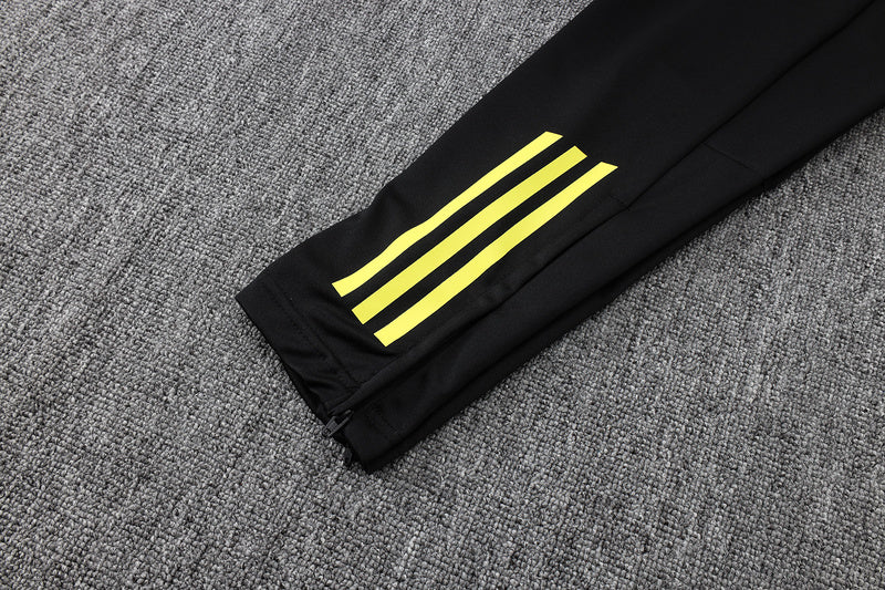 2025-26 Manchester United Black Adult long pull training suit S-2XL