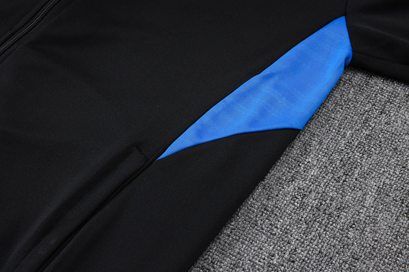 2025-26 Manchester United Black Adult long pull training suit S-2XL