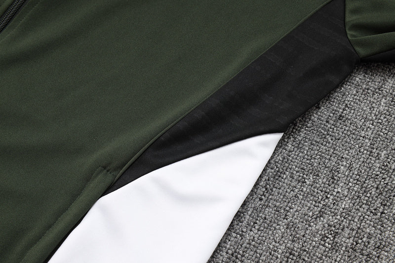 2025-26 Bayern Munich Black-White Adult long pull training suit S-2XL