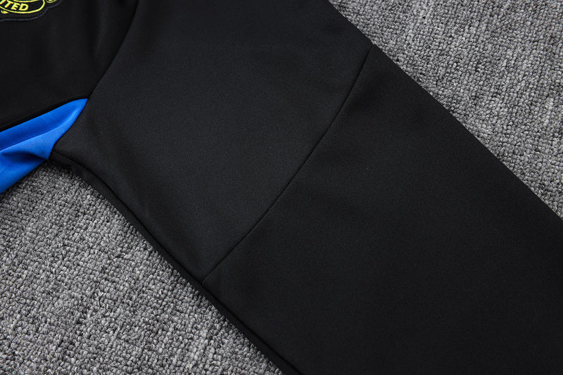 2025-26 Manchester United Black Adult long pull training suit S-2XL