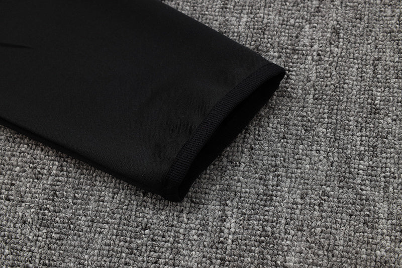 2025-26 Bayern Munich Black-White Adult long pull training suit S-2XL