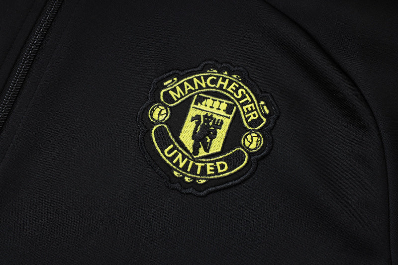2025-26 Manchester United Black Adult long pull training suit S-2XL