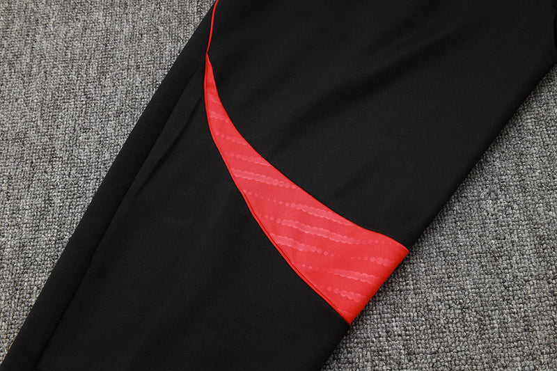 2025-26 Bayern Munich Black-White Adult long pull training suit S-2XL