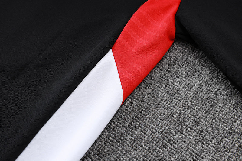 2025-26 Bayern Munich Black-Red-White Adult long pull training suit S-2XL