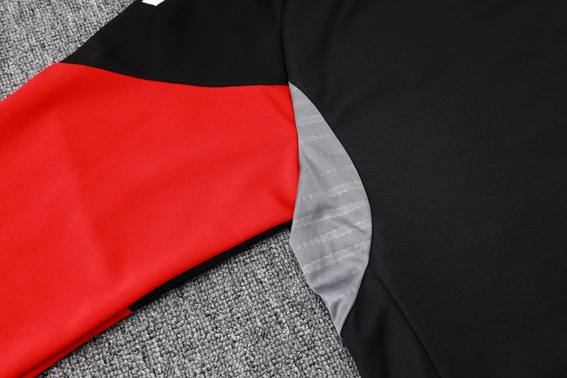 2025-26 Arsenal Black-Red-Green Adult long pull training suit S-2XL