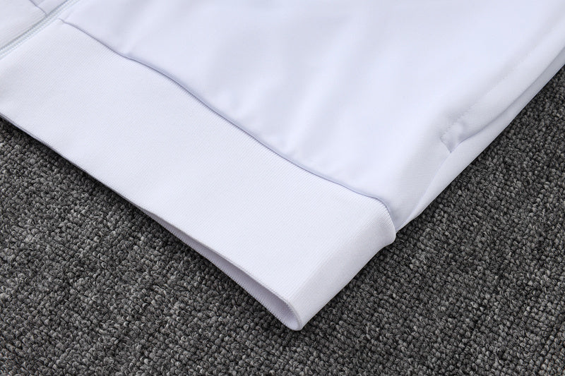 2025-26 Real Madrid White Adult long pull training suit S-2XL