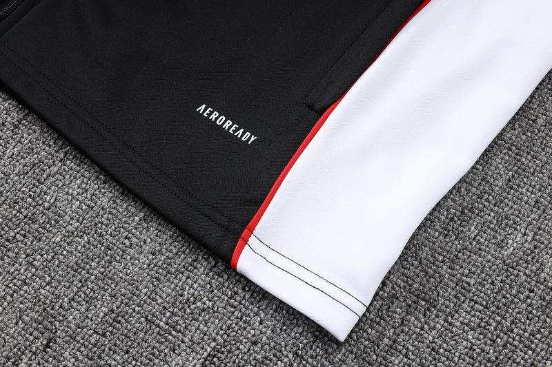 2025-26 Bayern Munich Black-Red-White Adult long pull training suit S-2XL