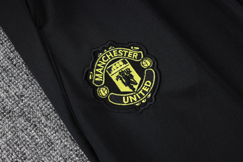 2025-26 Manchester United Black Adult long pull training suit S-2XL