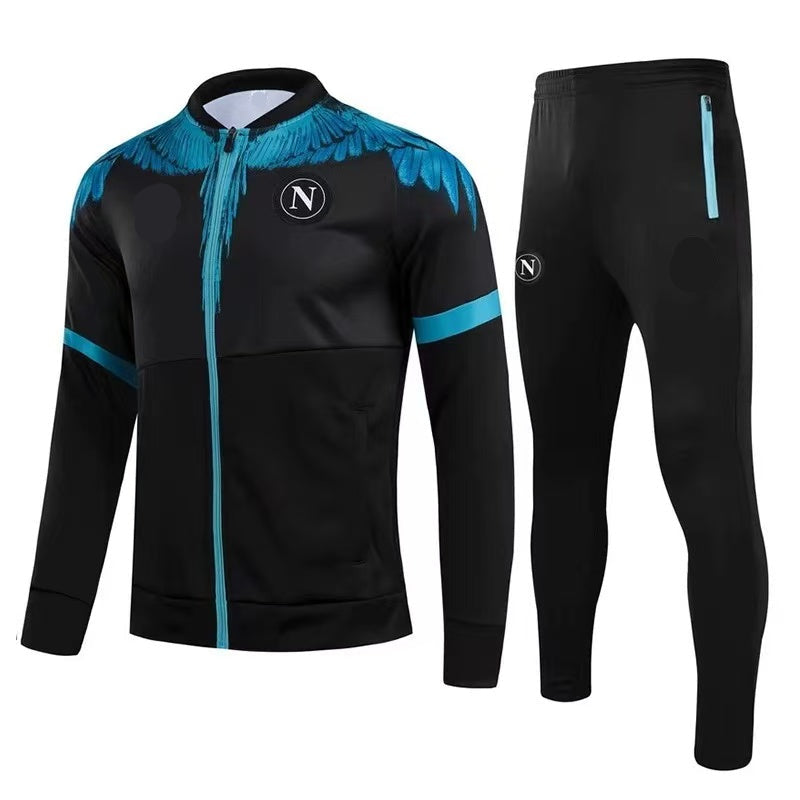 Napoli Black-Blue Training Suit Kit Long zipper S-2XL